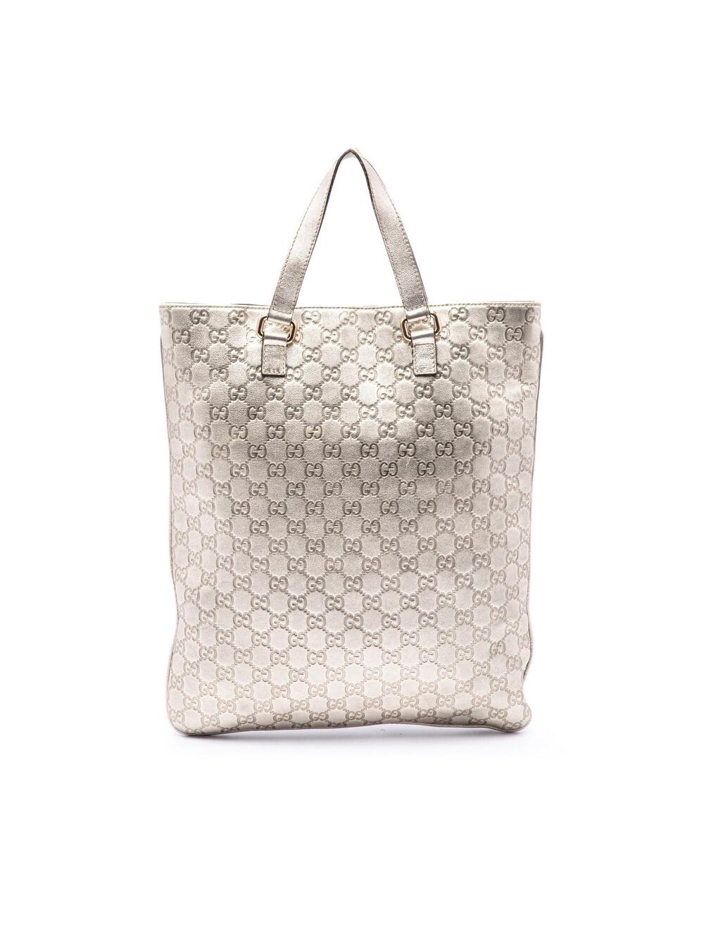 Gucci Metallic Ssima Tote Pre-Loved #369783G47B